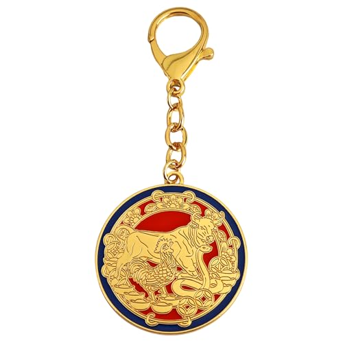 Porte-clés amulette 2025 Buffle Coq Serpent Feng Shui