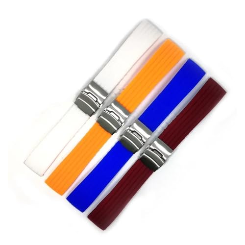 Correa ajustable de goma de 20mm para evitar el sudor en tu pulsera de reloj inteligente 5