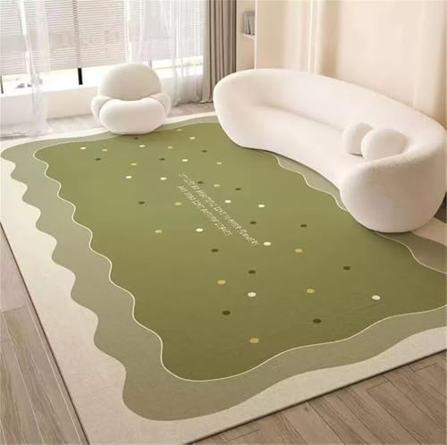 Tapis de chambre confortable et durable vert pour garcon