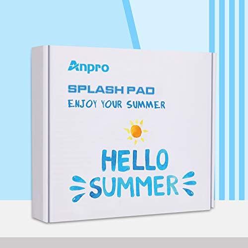 Anpro Sprinkler pad & Splash Play Mat 68" Sprinkler for Kids Outdoor Water Toys Fun for Toddlers Boys Girls Children Unicorn theme Outdoor Party Sprinkler Toy Splash Pad