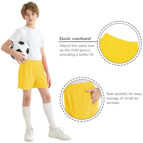 Dreammonkey Shorts de basquete atléticos de futebol para meninos e meninas tamanhos 2 a jovens, Amar