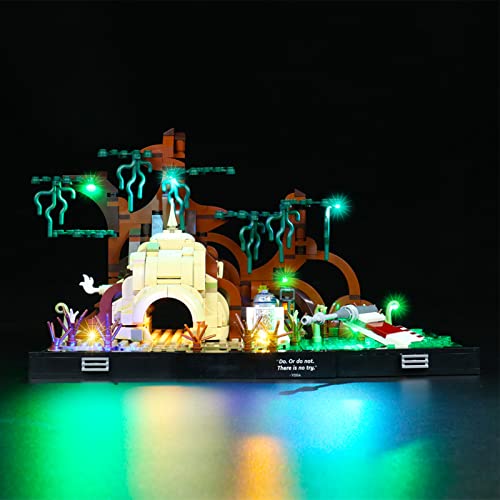 icuanuty LED Beleuchtungsset für Lego 75330 Training auf Dagobah, Beleuchtung Licht Kompatibel mit Lego 75330 (Lego…
