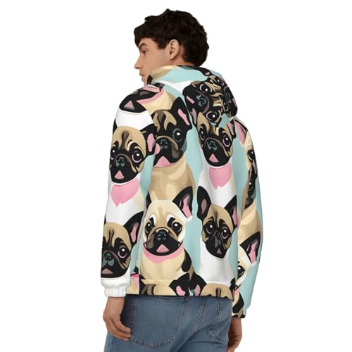 Sweat à capuche décontracté homme veste zippée manches longues chaud