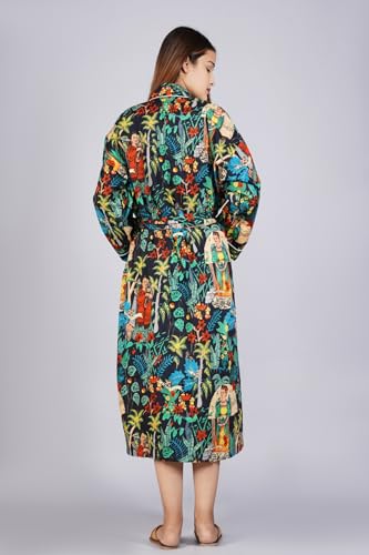 Image of Cotton Women Stylish Printed Kimono, Bath Robe,Night Wear Suit,Swim Wear, Night Dress, Beach Wear