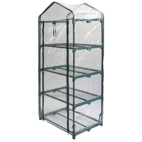 elitezotec 4 TIER MINI GREENHOUSE REPLACEMENT SPARE CLEAR PVC COVER H135xW50xD45cm Cover
