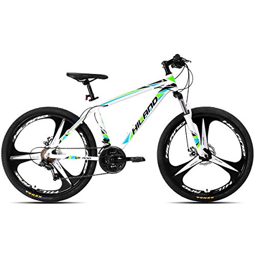 Hiland 26 Inch Mountain Bike Aluminum MTB Bicycle with 17 Inch Frame Kickst