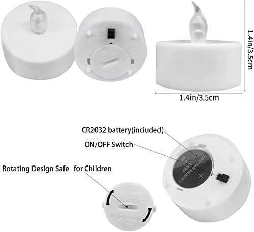 YIWER Candele a LED,36pezzi realistico a batteria