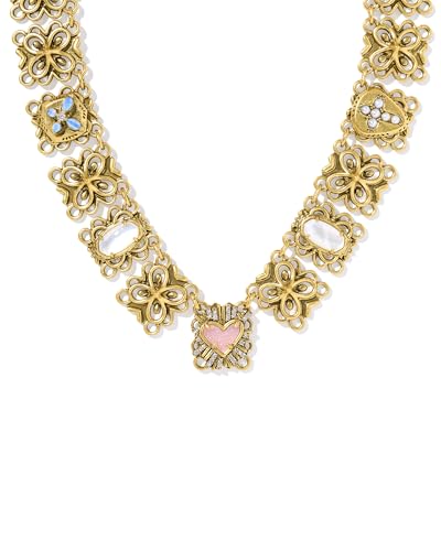 Kendra Scott Dolly Parton Statement Chain Necklace in Multi Mix, 14k Gold-Plated Brass, Fashion Jewelry for Women - Main Image