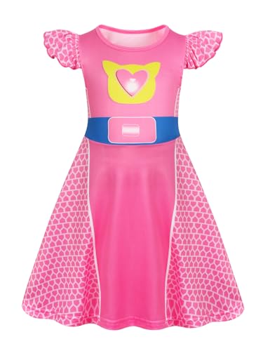Robe de chaton filles costume cosplay anniversaire 7-8 ans