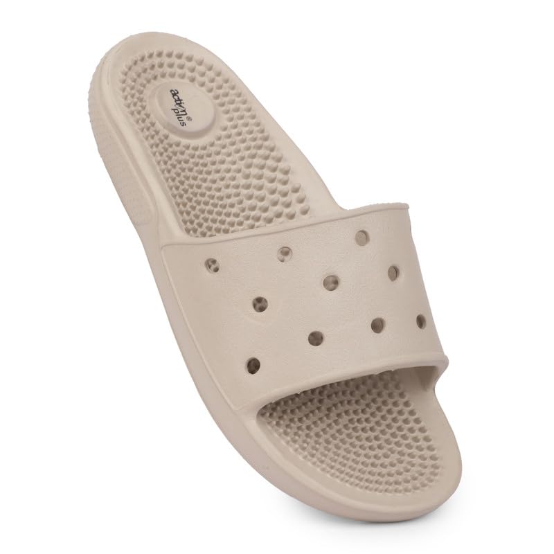 Image of ACTION Women's Casual Slip-On Slippers | Comfortable Textured Footbed | Lightweight Open-Toe Sandals for Daily Wear | Stylish Home & Outdoor Footwear