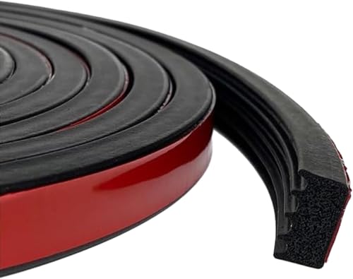 326A0004 Service Kit/Ribbed Bulkhead Seal 3/5 in X 78 in, Ribbed Rectangle Rubber Seal/Self-Adhesive EPDM Foam Rubber with Tape/Ideal Weather Stripping, Fits RV,Boat,Auto,Truck,Marine,Garage Door