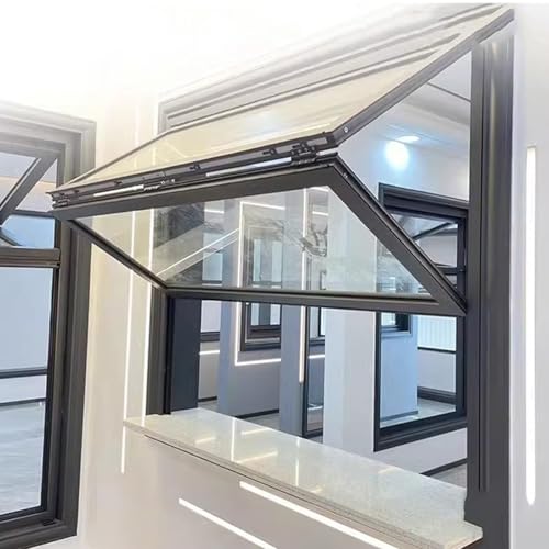 Ventana corrediza para puestos de comida con vidrio templado de 104x51 cm 3