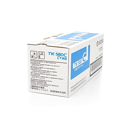 Toner TK580C cyan Kyocera pour imprimer vos rapports professionnels sans interruption