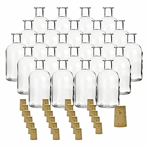 gouveo Set van 24 glazen flessen 250 ml vierkant met beugeldop gouveo Set van 24 glazen flessen 250 ml vierkant met beugeldop