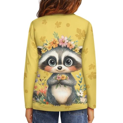 Image of Long Sleeve Shirts for Girls Winter Tops 3-16t Cartoon T Shirts for Fall Clothes