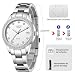 Imagen de LIGE Reloj Mujer Cuarzo Analógico Lujo Elegante Bisel Cristales Strass 34mm