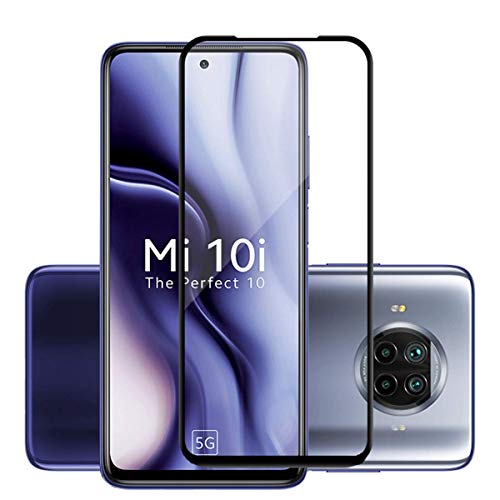 Image of Tempered Glass Screen Protector Compatible For Redmi mi 10i Full Screen Coverage (Except Edge to Edge) and Free Complete Easy Installation kit.