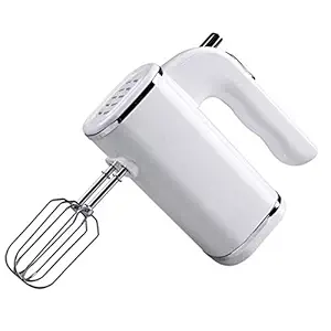 3NH Hand Mixer Electric,5 Speed Powerful Handheld Mixer 200 W,with Turbo And Easy Eject Button,Stainless Steel Include Beaters And Dough Hooks,White
