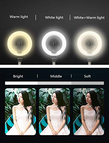 Perche selfie bluetooth trépied pliable android ios avec anneau led
