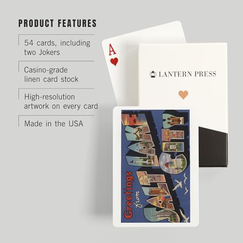 Lantern Press naipes poker tamaño estándar miniatura 3
