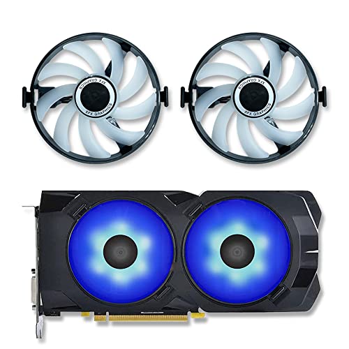 Jzwefdo 94mm Graphics Card Fan FDC10U12S9-C Cooler Fan Replace for XFX AMD Radeon RX 470/480/580 Edition Crimson Graphics Card Cooling Fan (Graphics Fan-2PCS)-Blue