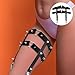 JOINPAYA Punk Style Heart-shaped Leg Garter Band, Elastic Anti-slip Black Leg Ring for Women’s Street Dance and Fashion Apparel