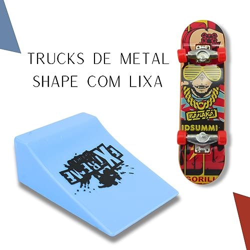 Skate de Dedo, Mini Skate, Skate de Dedo com Rampa, Skate Dedo