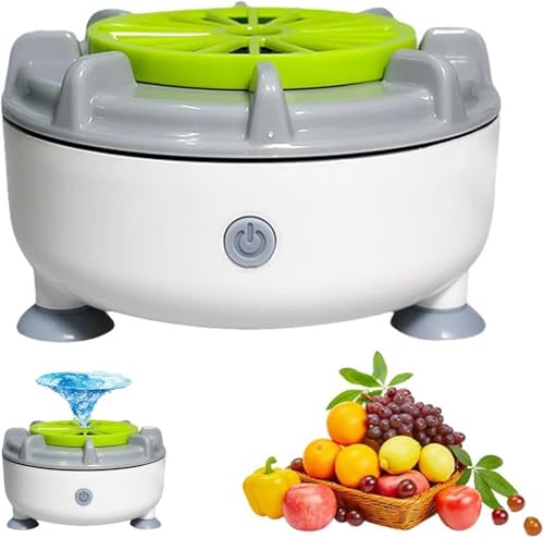 Seattleget Efficient Portable Fruit And Vegetable Washers, Ultrasonic Vegetable Cleaner, Portable Rechargeable Automatic Vegetable Washing Machine, Suitable for Washing Fruits, Vegetables (White)