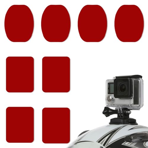 Nuqin 8PCS Dash Cam Sticky Pads for Nextbase 3m Sticky Pads Double Sided Double Sided Adhesive Mount Sticky Pads for Action Cameras & Dashcams(Red)