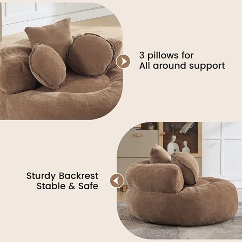 Sillón Peluche Marrón miniatura 6