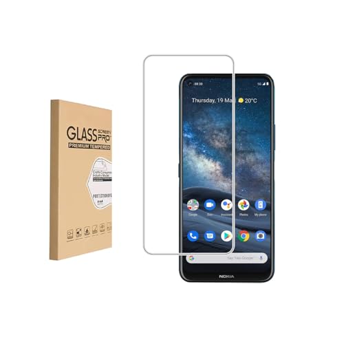 Shunwige Protector de pantalla de cristal templado para Nokia 8.3,Cristal templado/Resistente a arañazos/Cubre sólo el área de la pantalla