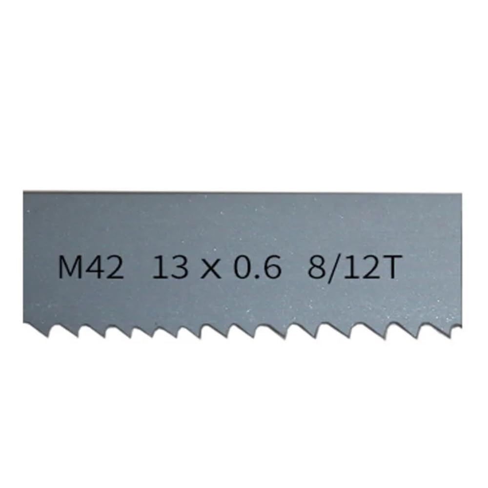 1 hoja de sierra de cinta bimetálica M42 de 13 mm de ancho, 6-24 TPI for piezas metálicas de corte profundo(8/12T*1435mm)