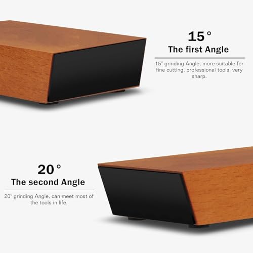 Image of Rolling Knife Sharpener, 15&20 Magnetic Inclination Angles Making Sharpening Easier, Roller Knife Sharpener System for Kitchen Knives