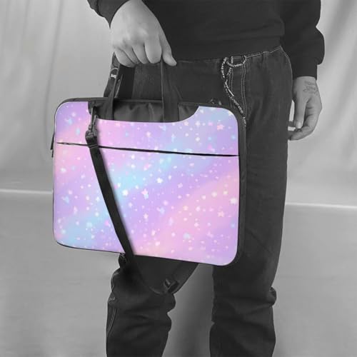 Maletín rosa con estrellas azules para laptop 15.6 pulg impermeable miniatura 2