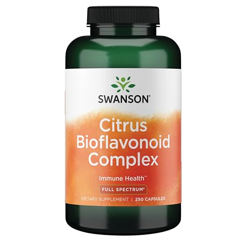 Swanson Full Spectrum Citrus Bioflavonoid Complex Immune and Antioxidant Supplement for Adults Seeking Enhanced Vitamin C Absorption - 50% Standardized (250 Capsules)