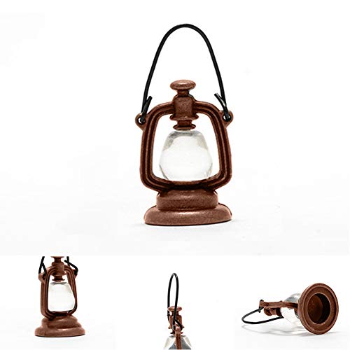 Yisily Miniture Laterne Puppenstuben Öllampe Miniatur Mini Light Metal Vintage Licht Zubehör Simulation Modell Spielzeug… – Bild 6
