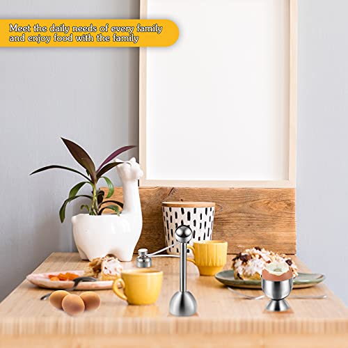14 Pieces Egg Cup Set Egg Topper Boiled Egg Holder Stainless Steel Egg Opener Egg Spoon For Kitchen Tool #TOP4