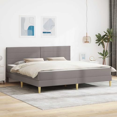 Runheo Bettrahmen 200 x 200 cm Taupe Polsterstoff mit Kaltschaummatratze ergonomisch atmungsaktiv und pflegeleicht für Schlafzimmer und Gästebett, inklusive Lattenrost und Kunststoffbeinen Runheo Bettrahmen 200 x 200 cm Taupe Polsterstoff mit Kaltschaummatratze ergonomisch atmungsaktiv und pflegeleicht für Schlafzimmer und Gästebett, inklusive Lattenrost und Kunststoffbeinen