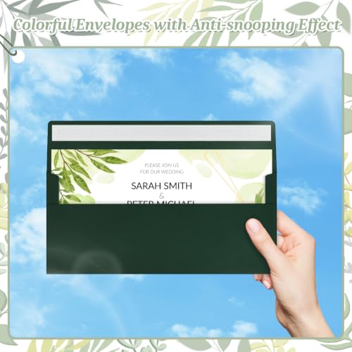 Image of Mulbozy 50Pcs #10 Red Green Envelopes Letter Size Windowless for Christmas