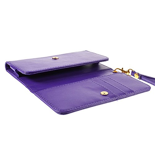 Étui GIONEE Pioneer P2S violet avec fentes pour cartes et texture anti-choc
