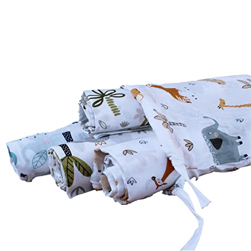Image of Trance Home Linen Super Ultra Soft 100% Cotton New Born Baby Swaddle Wrap | New Born Babies Soft Pure Cotton Sheets | Baby Wrap Set (100x100 cm, Baby Pug, Pack of 4)