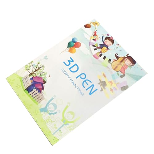 Sghtil Zeichenbuch für 3D-Stift, Malbuch Stift für 3D-Druck, wiederverwendbare Druck-Graffiti-Zeichenvorlagen | Wiederverwendbares Muster 40 mit 2 transparenten Platten, Zeichnen