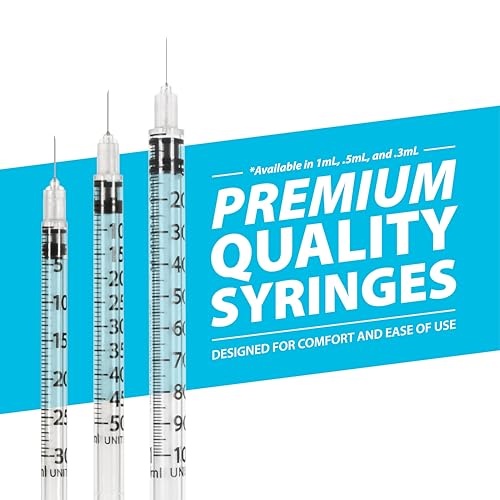 Image of Easy Touch 30 Gauge U-100 Insulin Syringes (30G 0.3cc 5 /16 inch) with 5 /16 inch Short Needle, 0.3cc (30 Unit Capacity), Bold Markings for Accurate Dosing, Disposable, Box of 100
