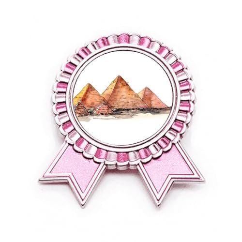 Broche Pyramide d'Égypte Gaza Art Déco Fashion Badge Métal Rose Taille M