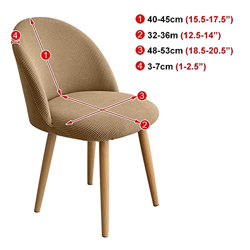 Chairs Covers for Dining Room set of 1/2/4 Curved Back Chair Covers Slipcover Stretch Velvet Green/White Waterproof Dining Chair Seat Covers Home Kitchenchairs Protectors ( Color : I - Image 2