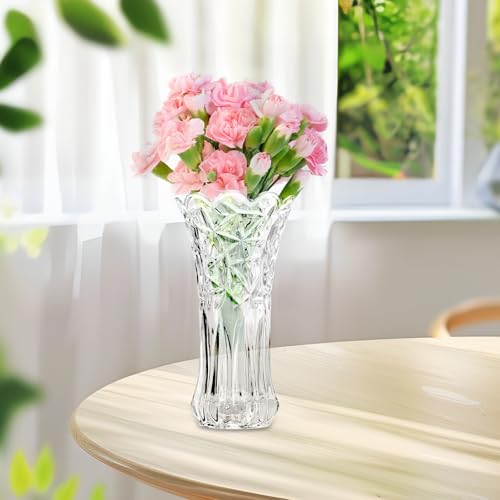 Vase en cristal transparent design diamant pour sublimer vos fleurs séchées - 6
