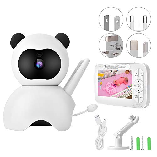 Monitor sem fio para bebês, Câmera de bebê com visão noturna de segurança HD 720P com tela LCD color