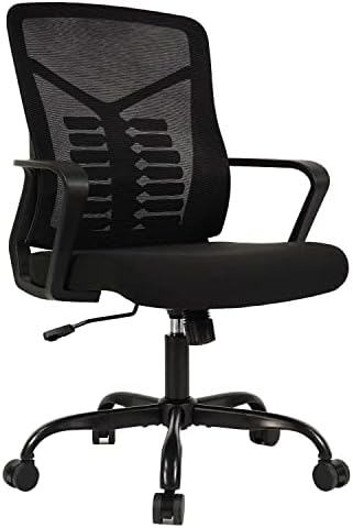 EnjoySeating Home Office Desk Chairs,Ergonomic Mesh Chair with Lumbar Support Adjustable Height Swivel Computer Task Chair