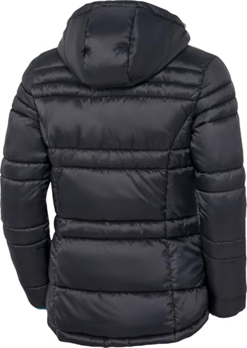 NORDCAP Steppjacke Damen, leichte Übergangsjacke, warm mit Kapuze, 100% Wattierung, ideal für den Frühling, Schwarz, Gr. 42