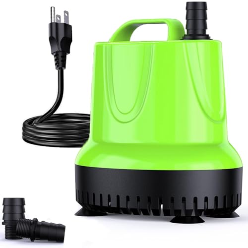 KINGYEENUO Fountain Pump, 660GPH (40W 2500L/H) Submersible Water Pump, Durable Outdoor Fountain Water Pump with 2 Nozzles for Aquarium, Pond, Fish Tank, Water Pump Hydroponics, Backyard